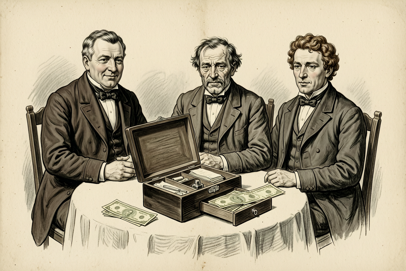The casket opened for ten thousand