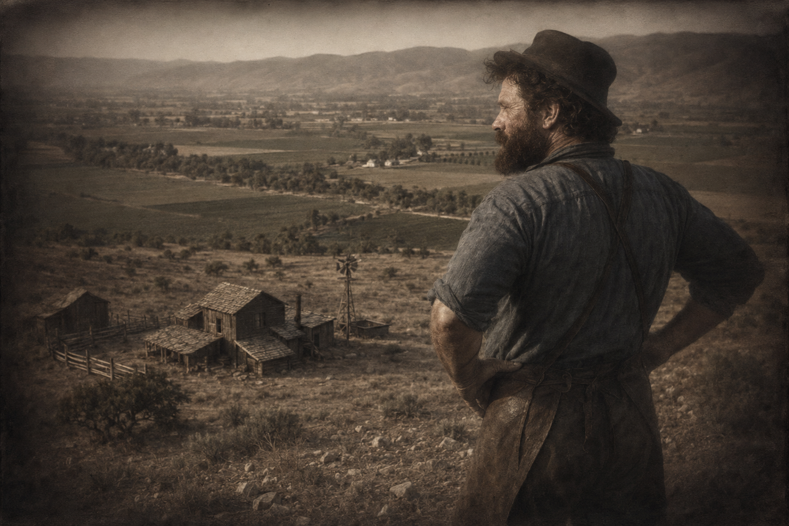 Looking down at the good land
